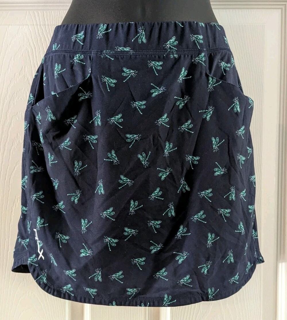 RLX Skort Women's Small Blue Dragonfly Print Ralph Lauren Golf Skirt Sz XS